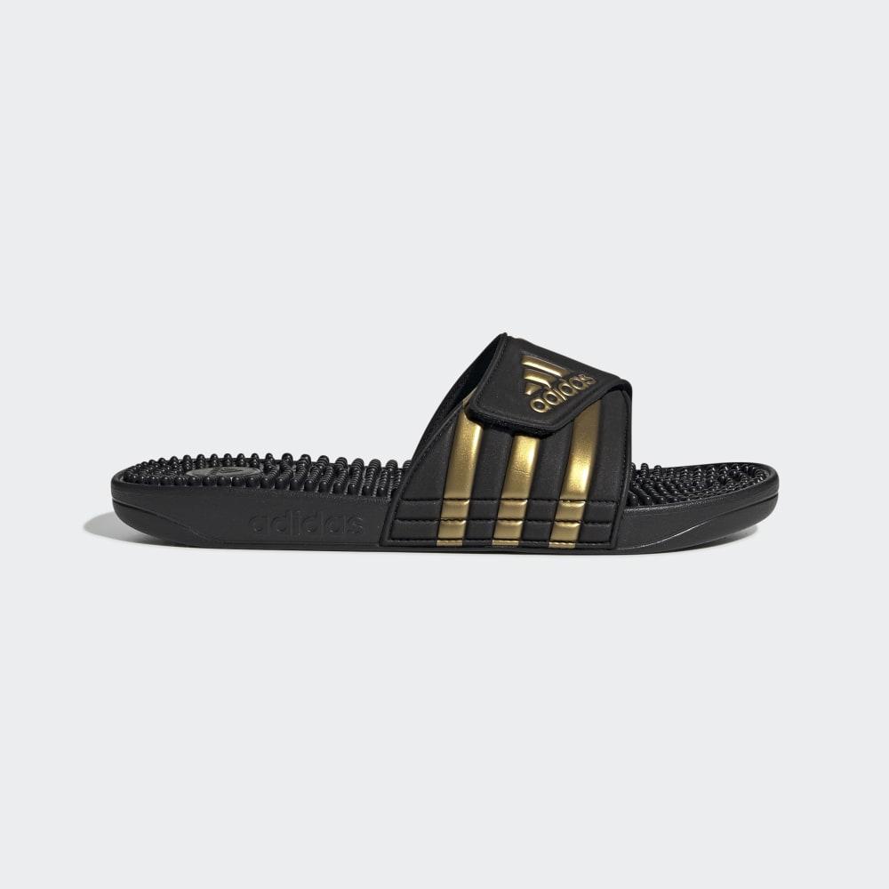 Adidas Men's Adissage Slides Black/Gold Metal Ireland EG6517